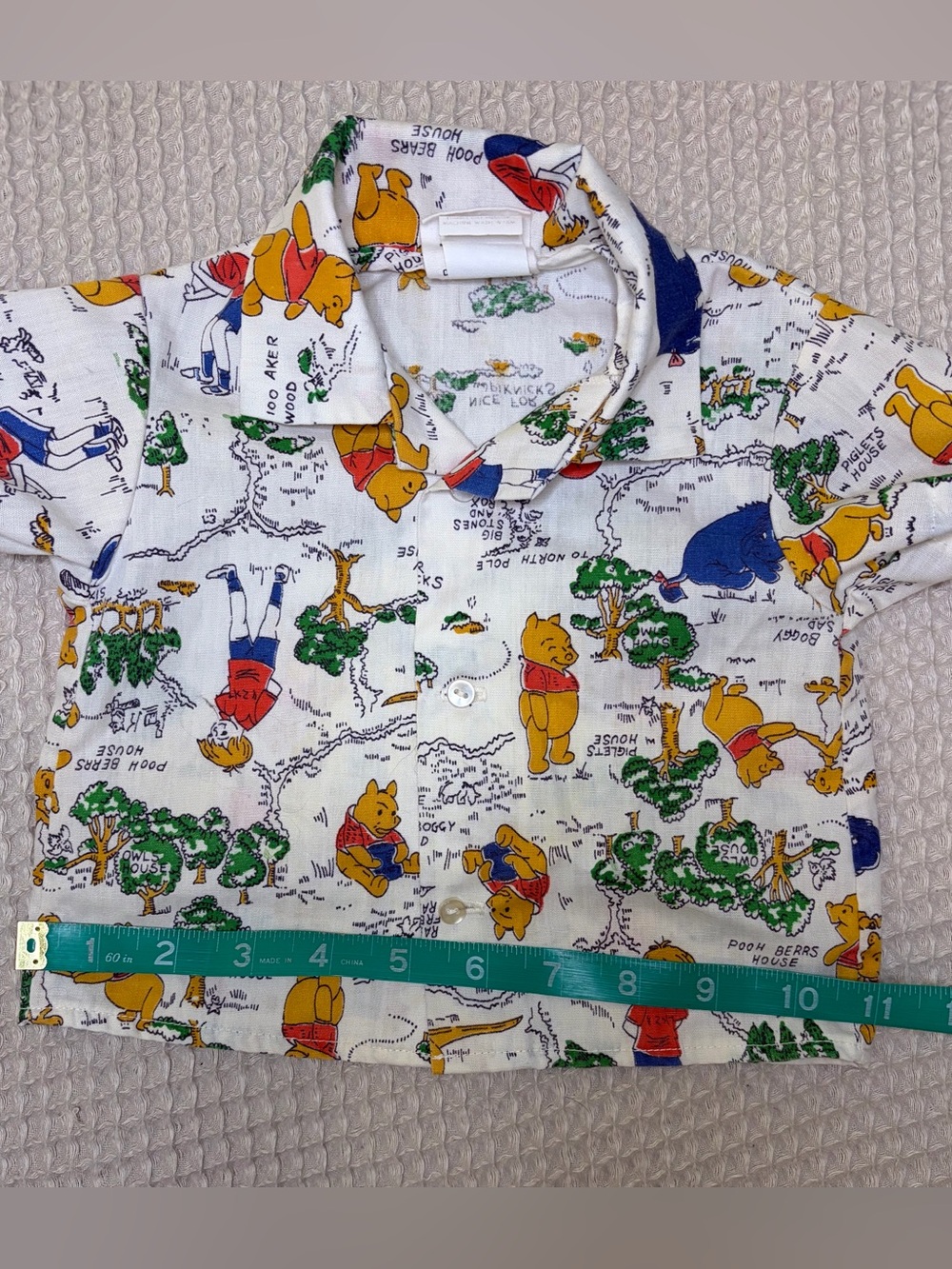 1970s Vintage Disney, Winnie the Pooh Collection, toddler button down shirt - Picture 8 of 11